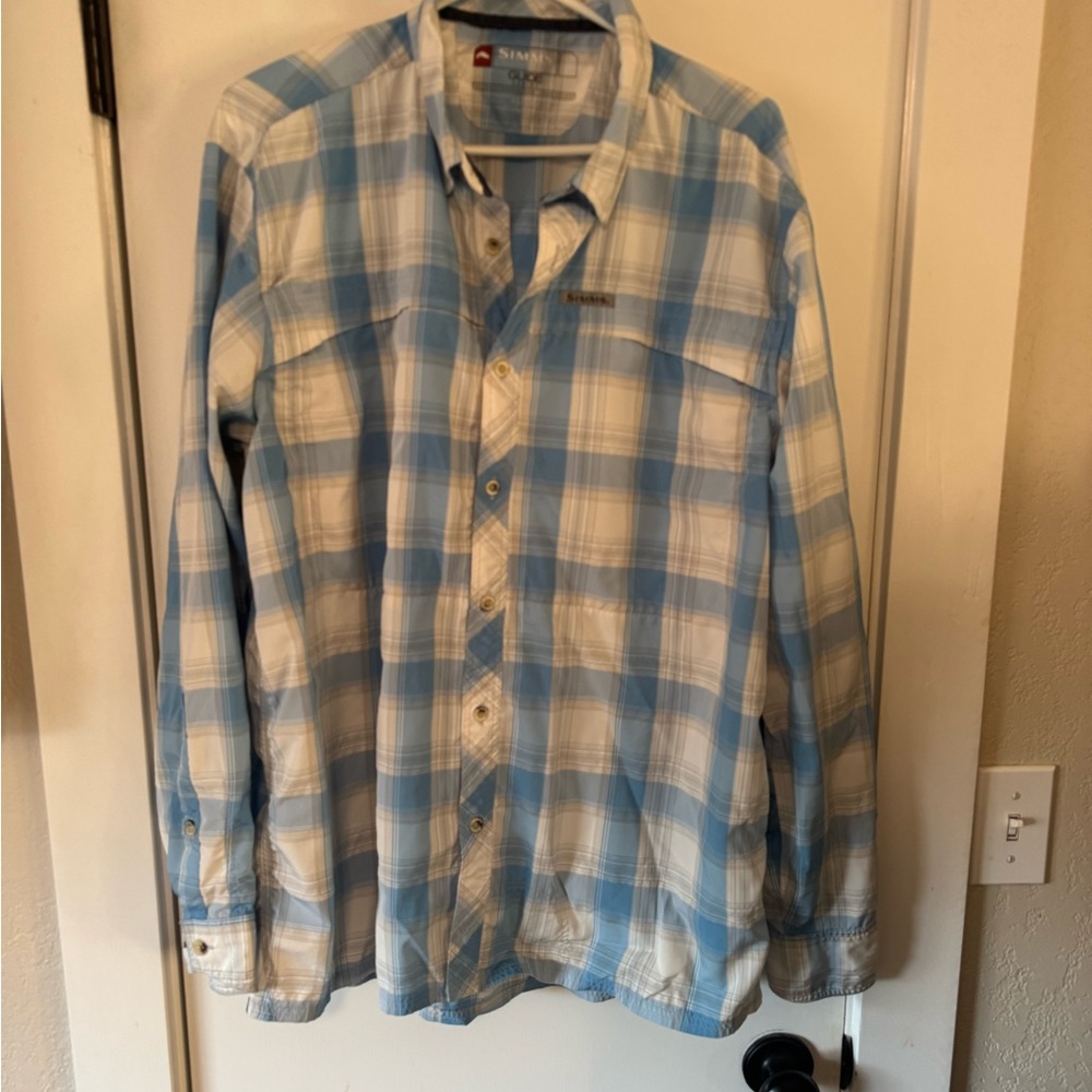 Simms Plaid Fishing Guide Shirt